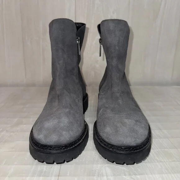 Aquatalia Gray Suede Ankle Boots - Picture 2 of 7